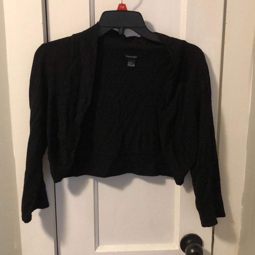 Maurices short black cardigan